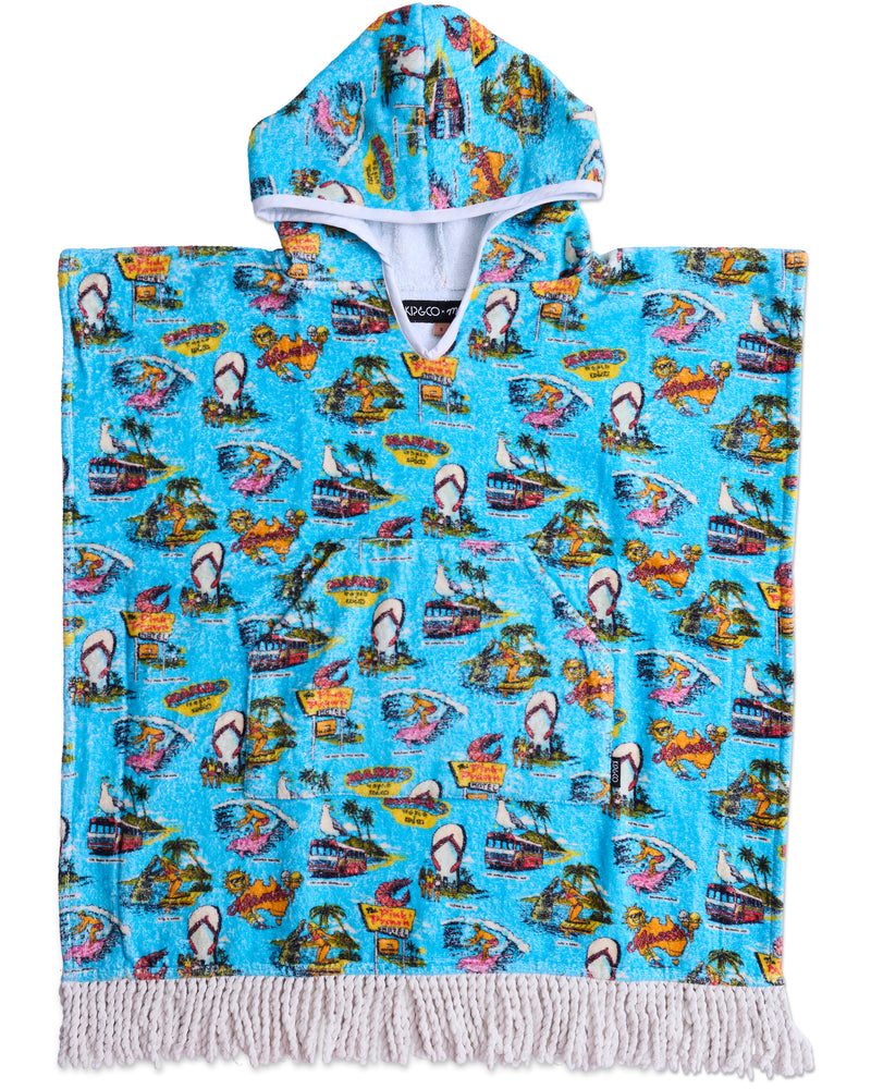 Kip&Co x Mambo Mambo World Printed Kids Terry Poncho