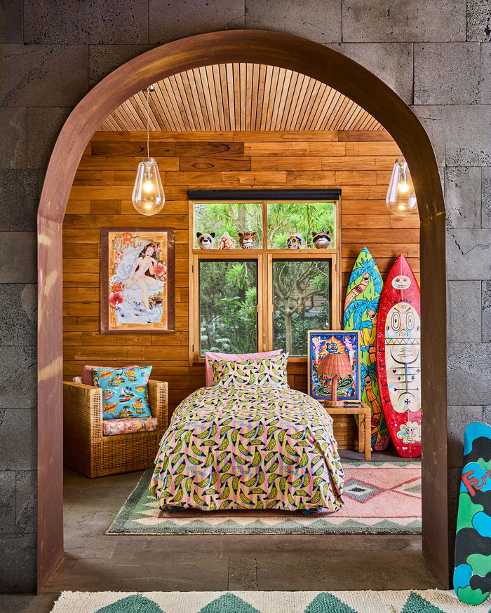 Kip&Co x Mambo Going Bananas Organic Cotton Quilt Cover