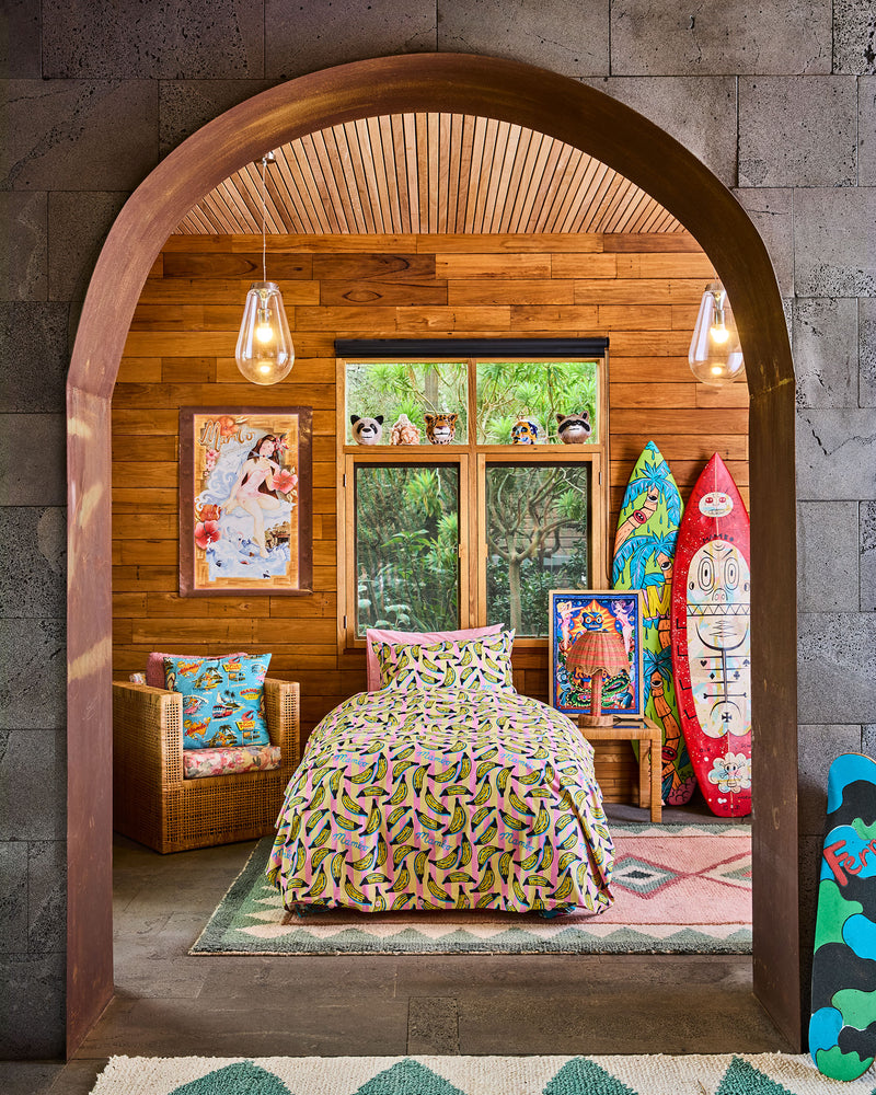 Kip&Co x Mambo Going Bananas Organic Cotton Quilt Cover