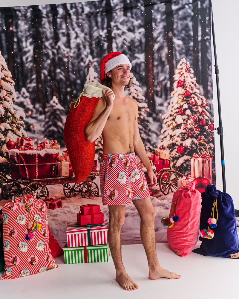 I Love Christmas Spot Velvet Santa Sack