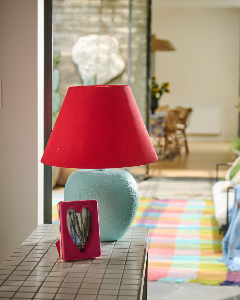 Desert Pink Heart Velvet Photo Frame