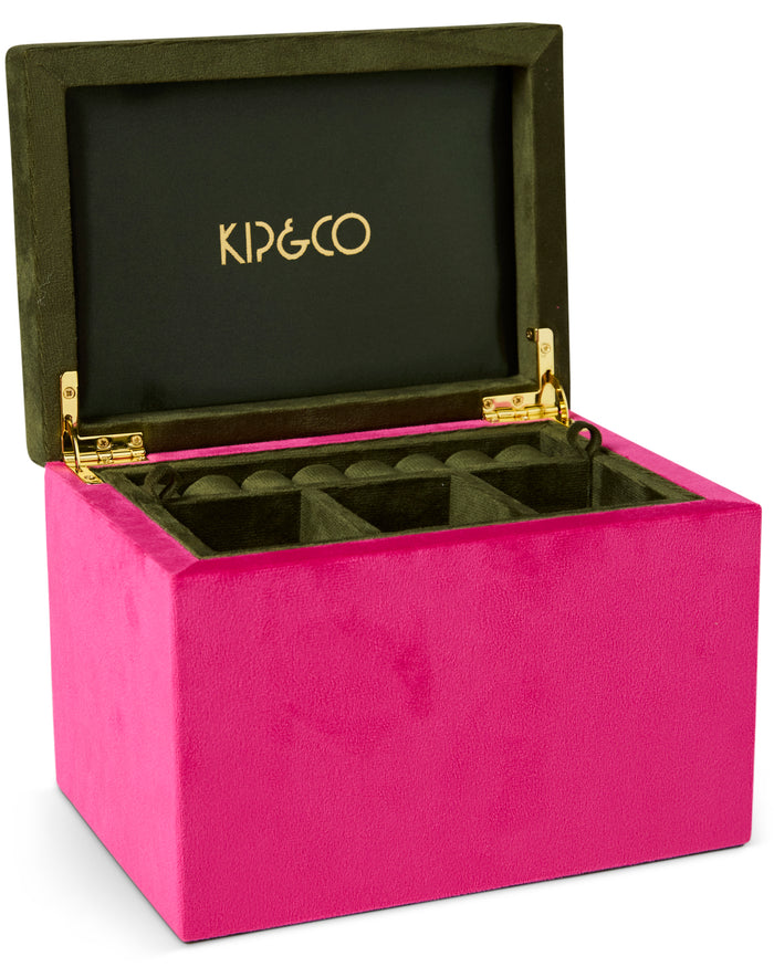 Prickly Pear Velvet Jewellery Box Large