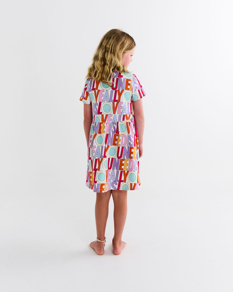 Kip&Co x The Beatles All You Need Is Love Organic Cotton Everyday Dress