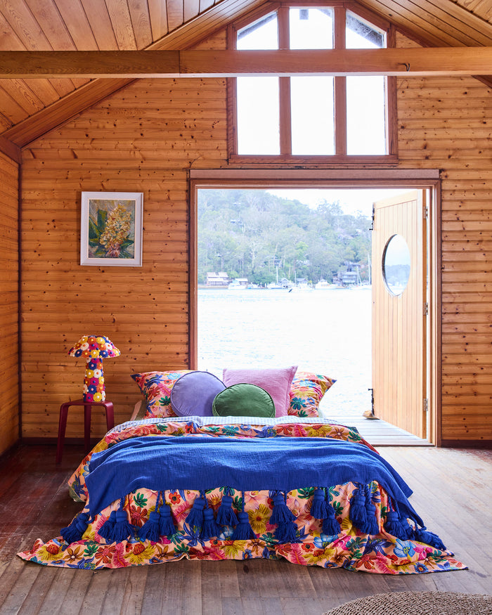 Ultramarine Tassel Throw