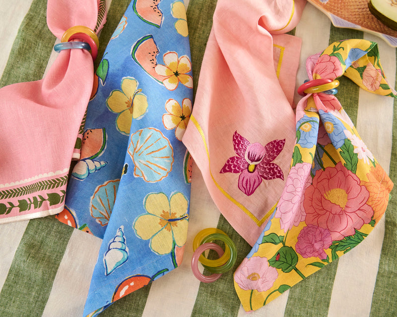 Follow The Sun Yellow 4P Napkin Set