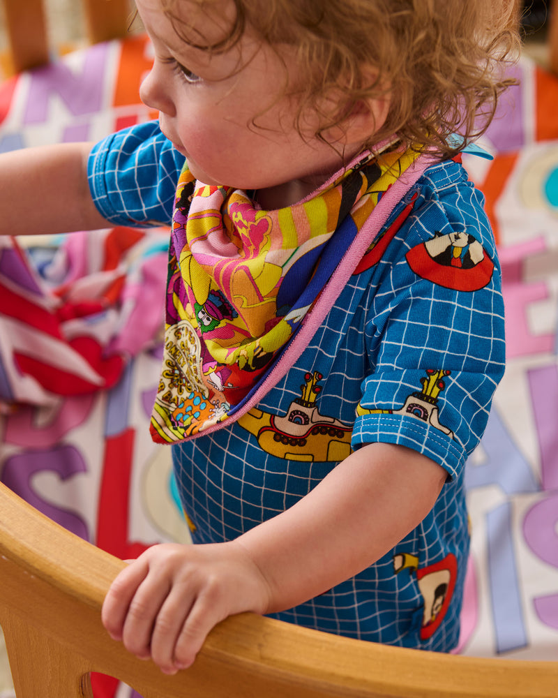 Kip&Co x The Beatles All You Need Is Love and Big Band Organic Cotton Dribble Bib Set