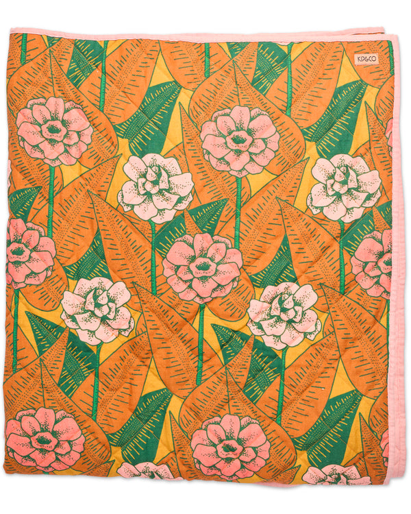 In Bloom Linen Quilted Bedspread