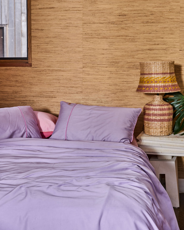 Glow In Lilac Bamboo Cotton Pillowcases