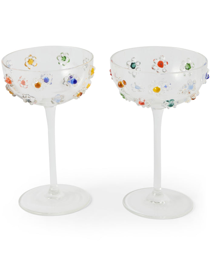 Kip&Co x Romance Was Born Flower Power Cocktail Glass 2P Set
