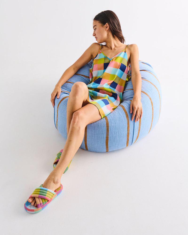 Como Stripe Woven Beanbag