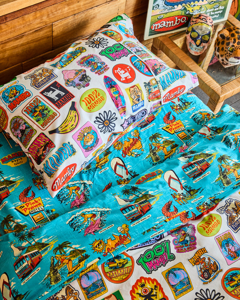 Kip&Co x Mambo Mambo World Organic Cotton Flat Sheet