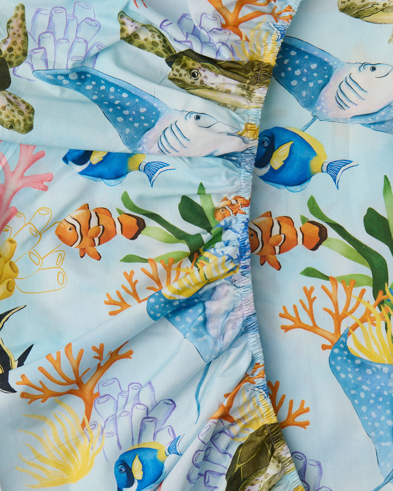 Reef Life Organic Cotton Baby Fitted Sheet
