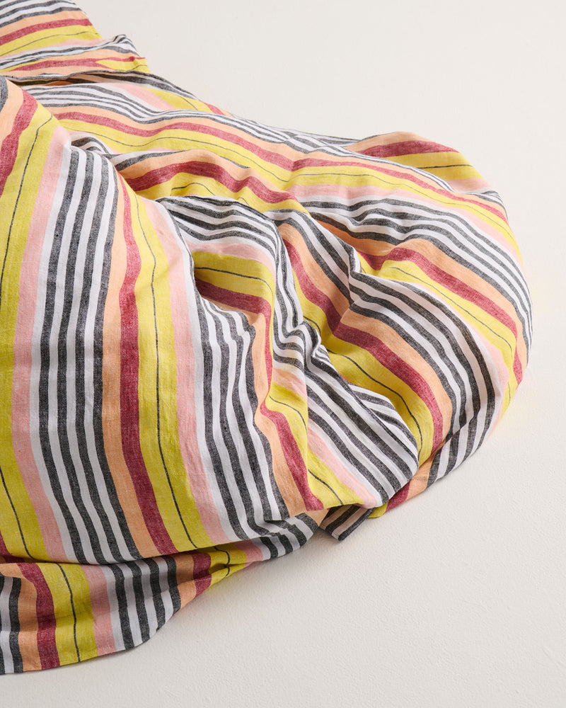 Casablanca Stripe Linen Quilt Cover