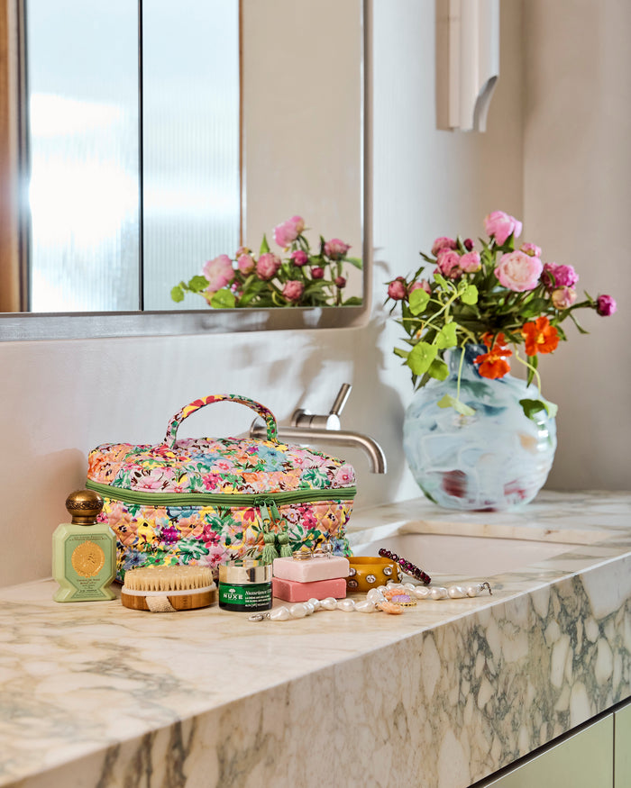 Alfresco Quilted Cotton Toiletry Case