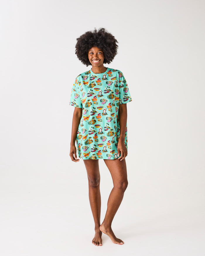 Kip&Co x Mambo Mambo World Adult Organic Cotton Oversize T-shirt Nightie