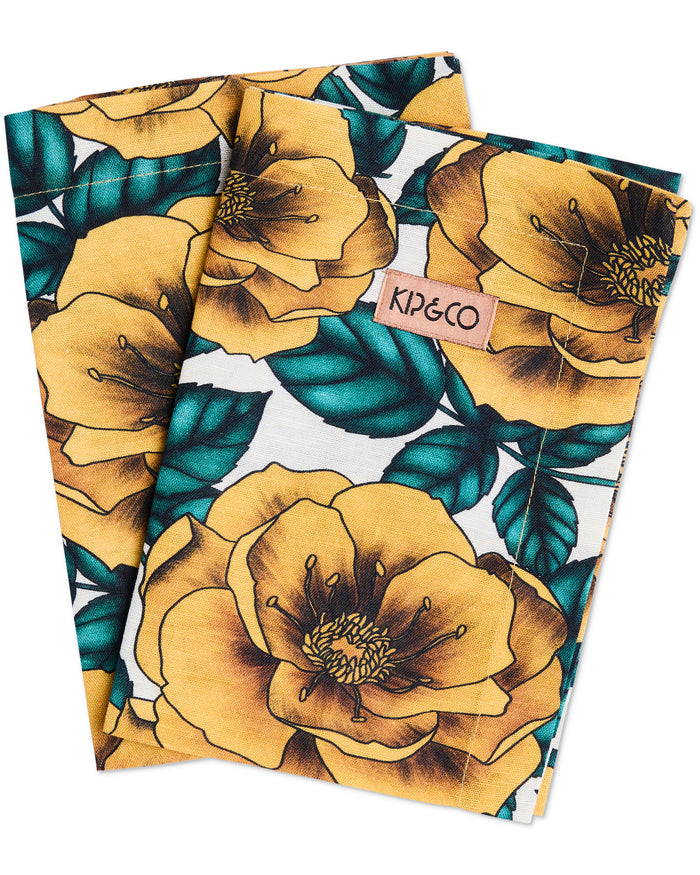 Golden Peony 4P Napkin Set