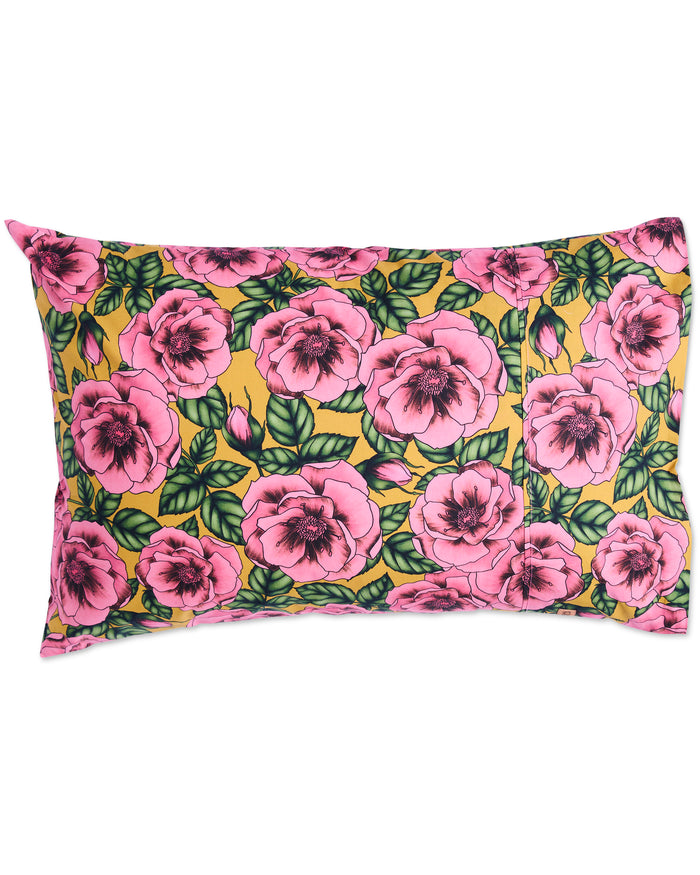 Golden Peony Organic Cotton Pillowcases