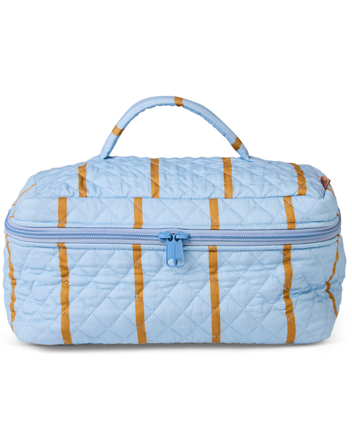 Como Stripe Quilted Cotton Toiletry Case
