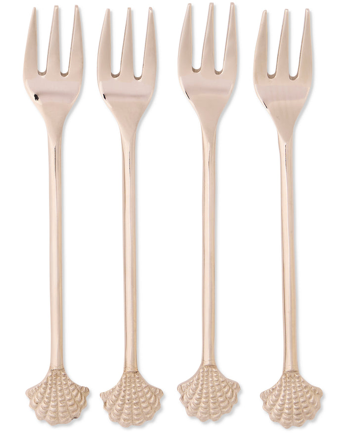 Saltwater Shells Oyster Fork Set Of 4