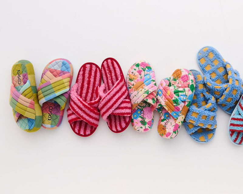 Florida Tartan Quilted Velvet Adult Slippers