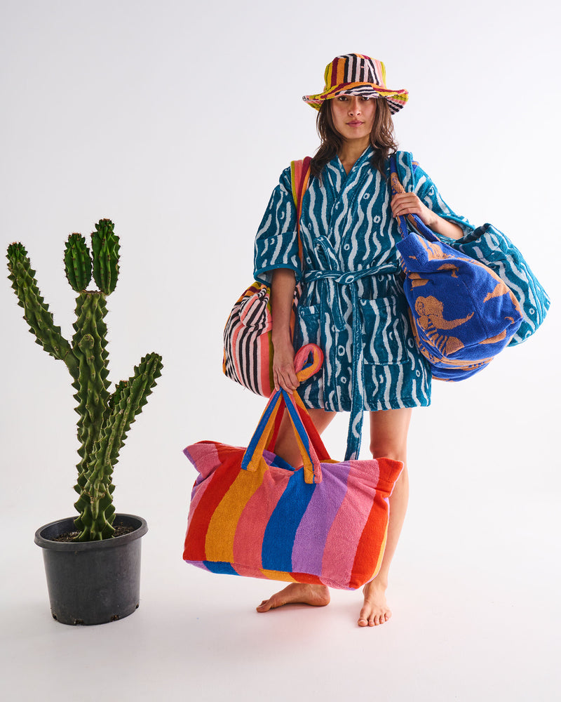 Surfs Up Terry Oversized Beach Bag