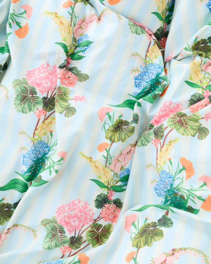 Bouquet Beauty Stripe Flannelette Baby Fitted Sheet