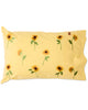 Sunflower Delight Embroidered Cotton Pillowcase