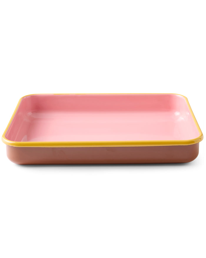 Blushing Meadow Enamel Roasting Tray