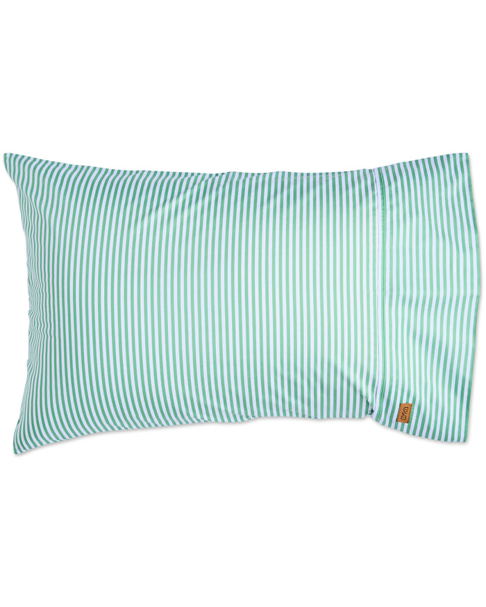 Tarragon Stripe Organic Cotton Pillowcases
