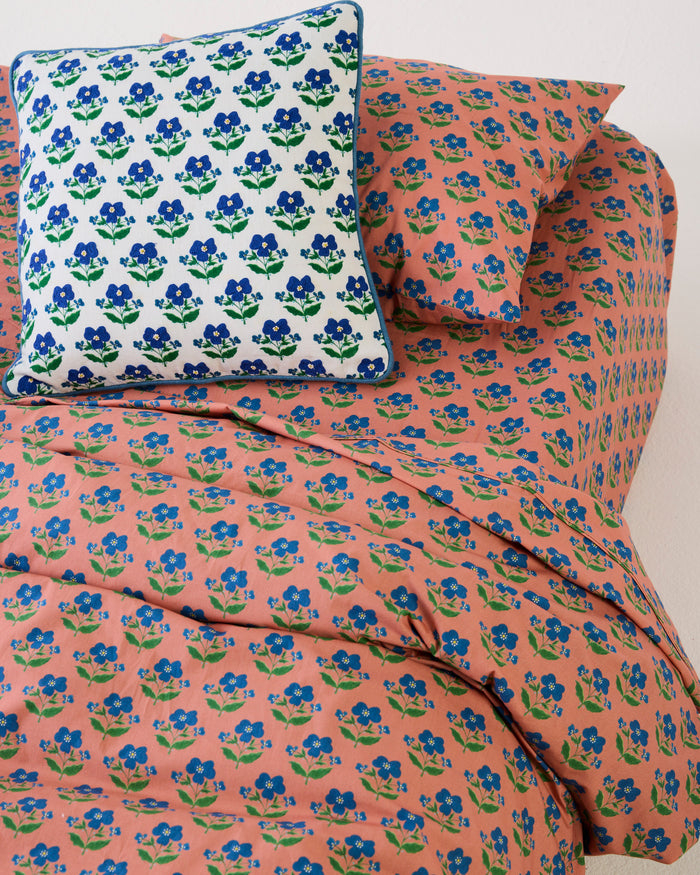 Kip&Co x Anna Spiro Indian Summer Rose Organic Cotton Flat Sheet