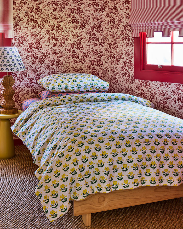 Kip&Co x Anna Spiro Indian Summer Yellow Organic Cotton Quilt Cover