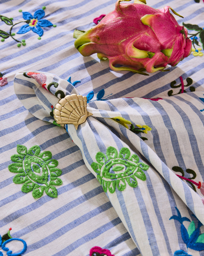 Kip&Co x Anna Spiro Malabar Floral Embroidered 4P Napkin Set
