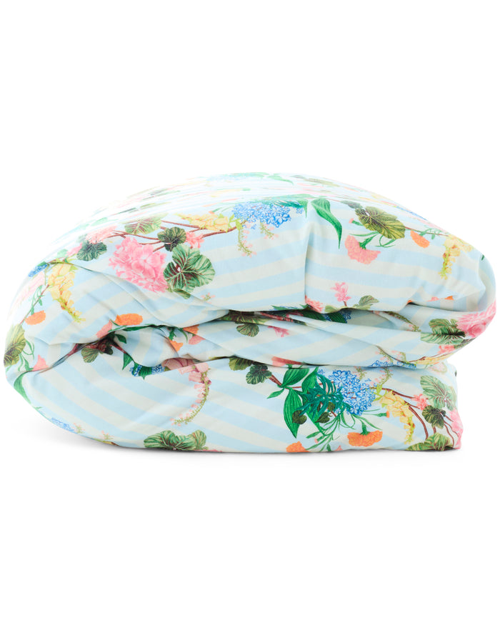 Bouquet Beauty Stripe Flannelette Quilt Cover