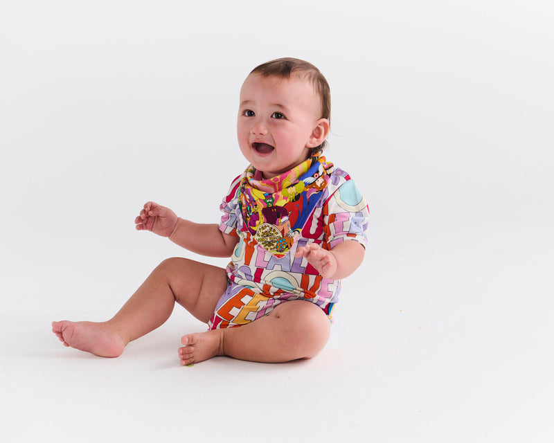 Kip&Co x The Beatles All You Need Is Love and Big Band Organic Cotton Dribble Bib Set