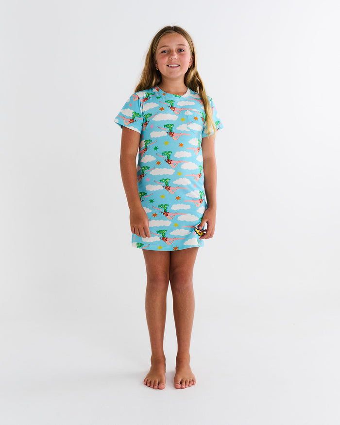 Kip&Co x The Beatles Lucy In The Sky With Diamonds Kids Organic Cotton Short Sleeve Nightie