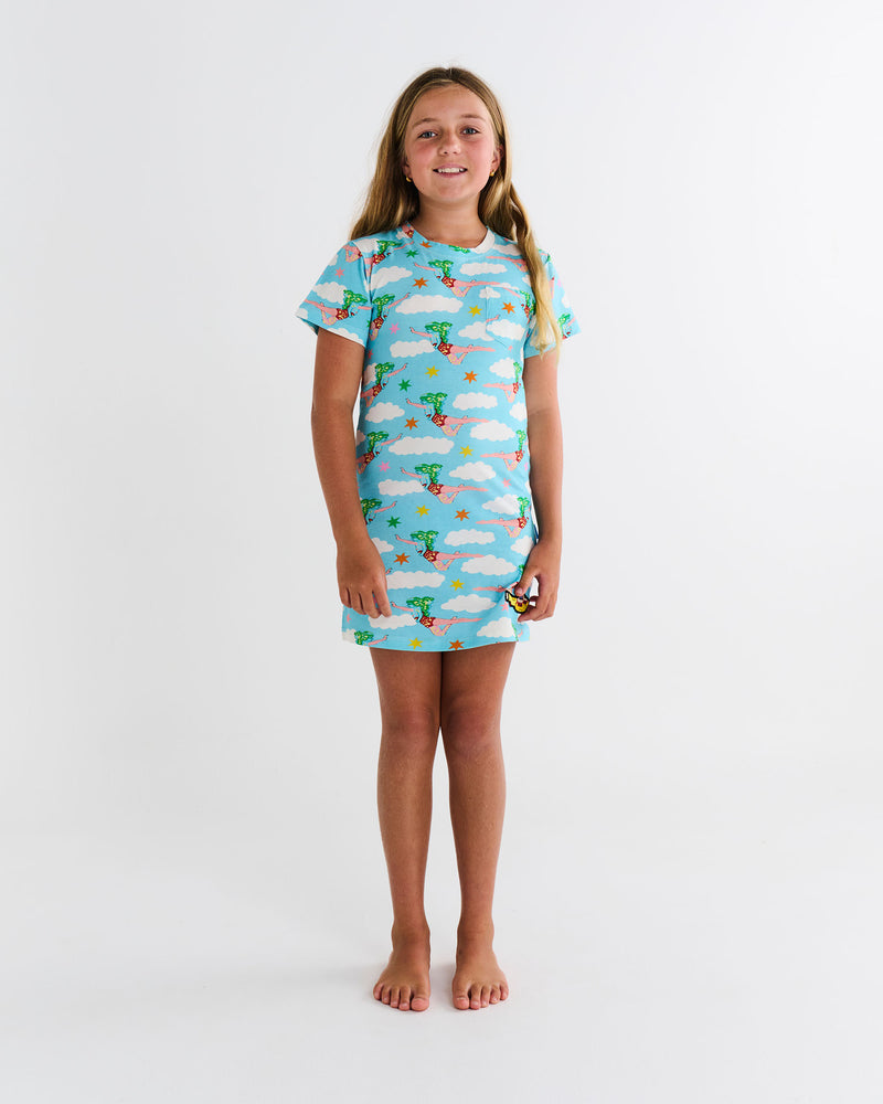 Kip&Co x The Beatles Lucy In The Sky With Diamonds Kids Organic Cotton Short Sleeve Nightie