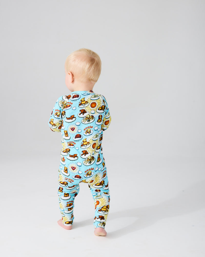 Kip&Co x Mambo Puppies Organic Long Sleeve Zip Romper
