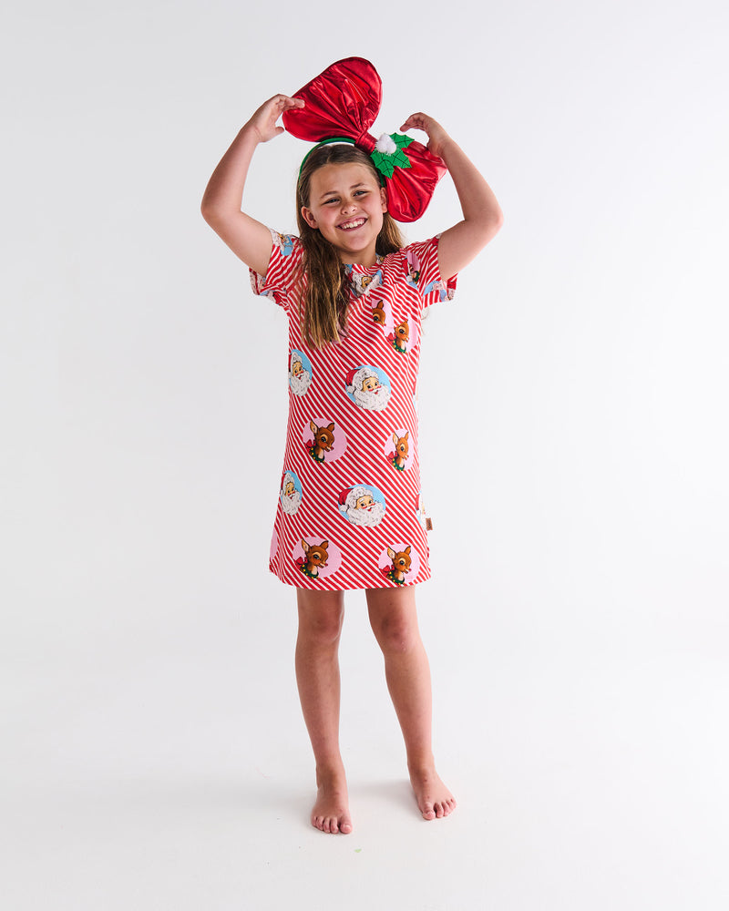 I Love Christmas Spot Kids Organic Cotton Short Sleeve Nightie