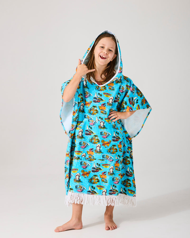 Kip&Co x Mambo Mambo World Printed Kids Terry Poncho
