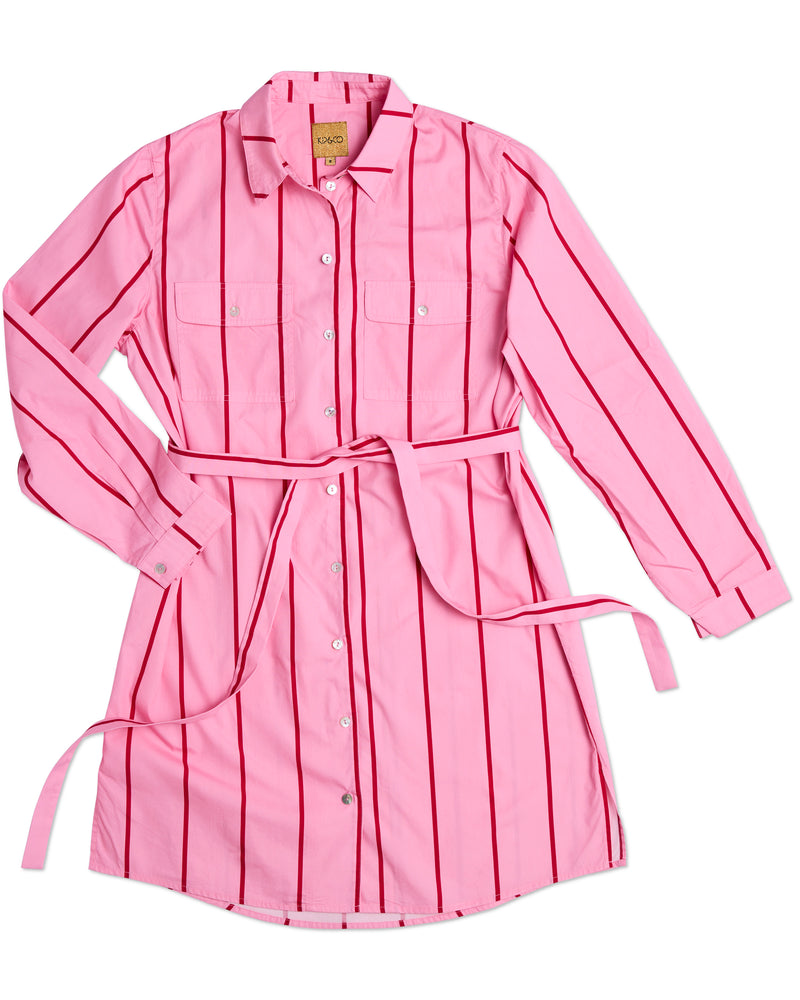 Iced Vovo Stripe Adult Sicilian Shirt Dress