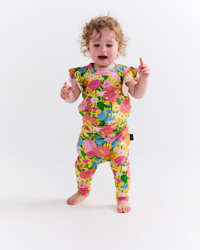 Follow The Sun Yellow Organic Drop Crotch Pant