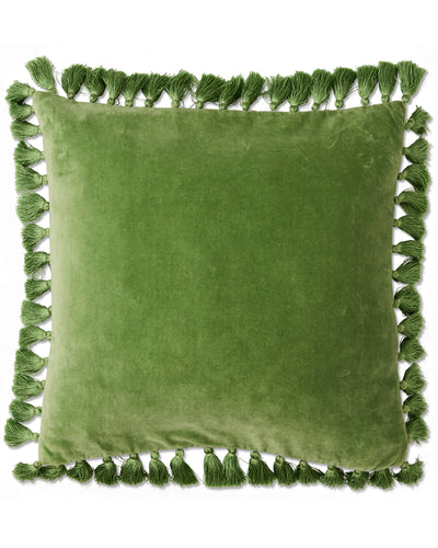 Pesto Velvet Tassel Cushion