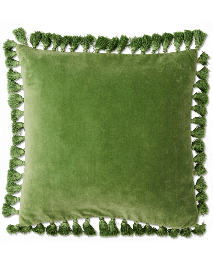 Pesto Velvet Tassel Cushion