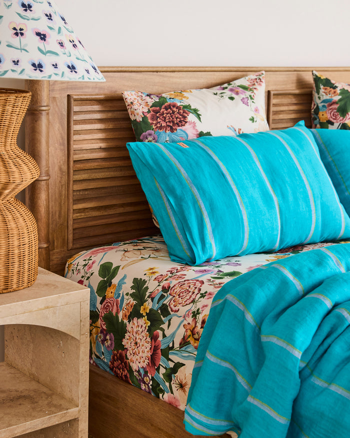 Belle Floral Organic Cotton Fitted Sheet