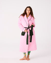 Candy Pine Quilted Velvet Robe