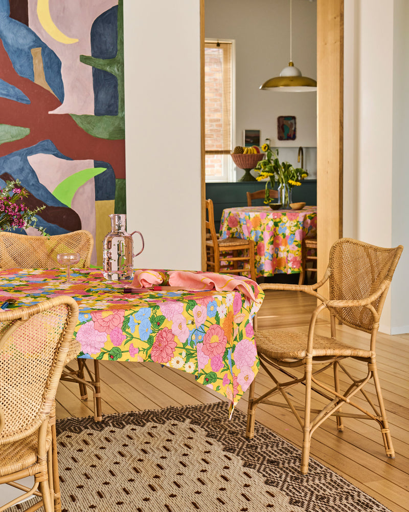 Follow The Sun Yellow Tablecloth