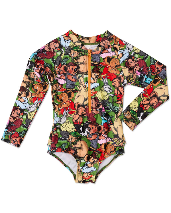 Kip&Co x Blinky Bill Blinky And Friends Long Sleeve Bathers