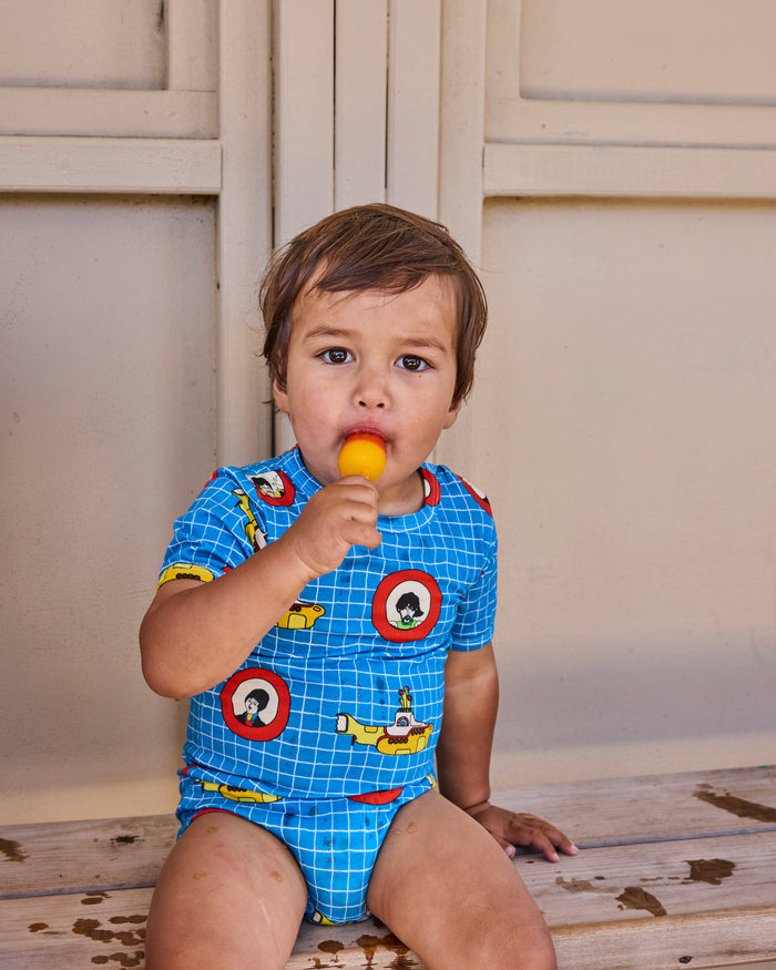 Kip&Co x The Beatles Yellow Submarine Organic Short Sleeve Romper