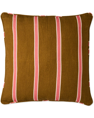 Carob Stripe Upholstery Square Lounge Cushion