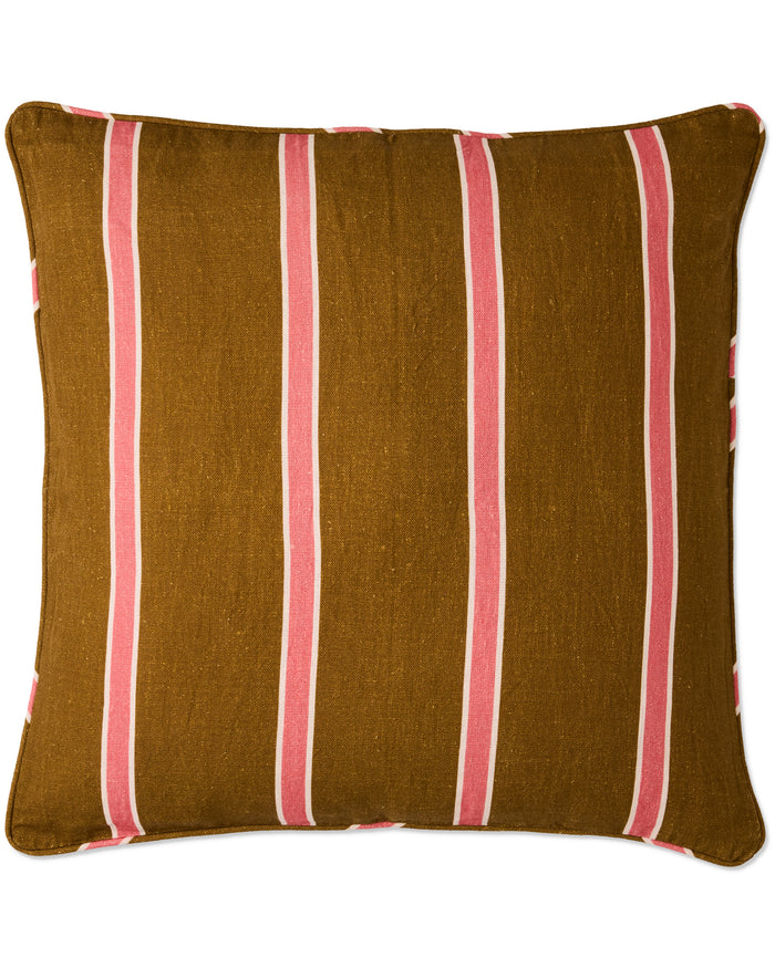 Carob Stripe Upholstery Square Lounge Cushion